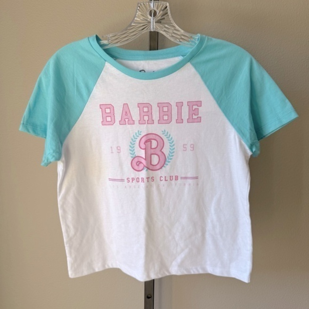 Barbie sports club short sleeve cropped tshirt size large-14 NWT